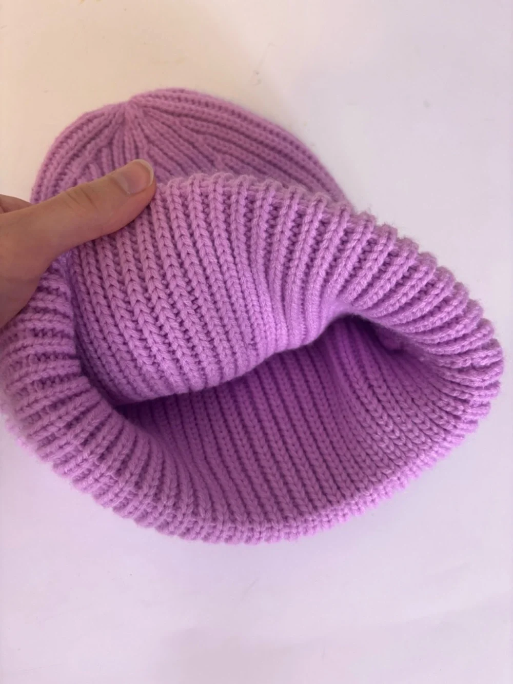 Nike Pinkish Purple Ribbed Knit Winter Beanie with Black Swoosh Tag Unisex